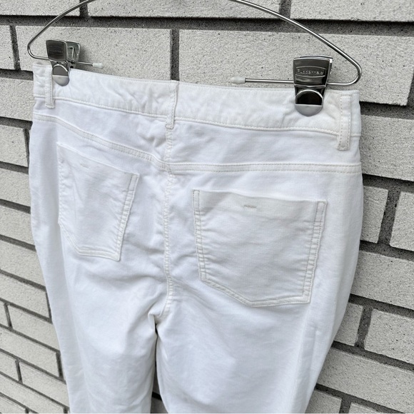 Chico’s Slim Corduroy Pants Ivory White - Picture 3 of 10